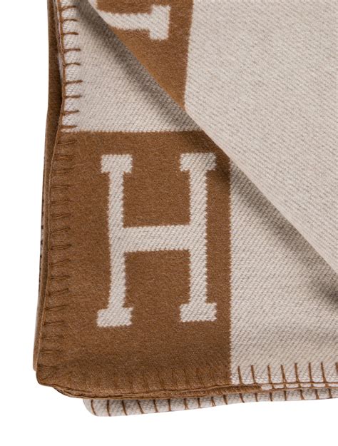 brown Hermes blanket